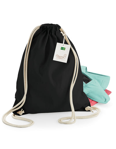 Westford Mill W810 EarthAware® Organic Gymsac - Black