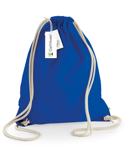 Westford Mill W810 EarthAware® Organic Gymsac - Bright Royal