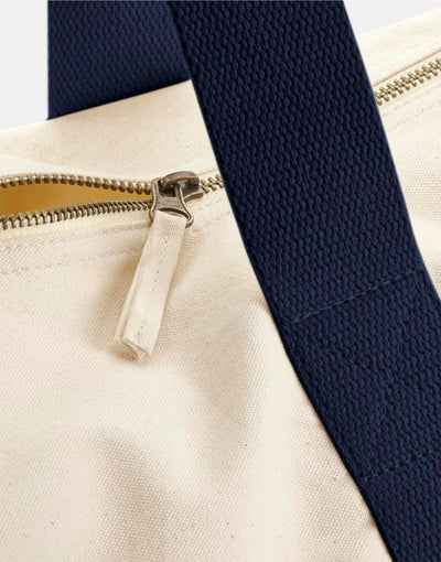 Westford Mill W814 EAware® Organic Barrel Bag - Natural/French Navy