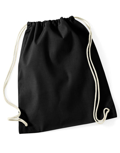 Westford Mill W910 Recycled Cotton Gymsac - Black
