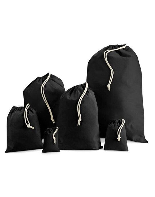 Westford Mill W915 Recycled Cotton Stuff Bag - Black
