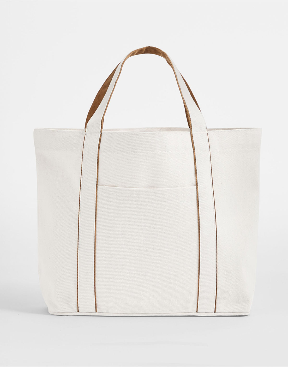 Westford Mill W950 Courtside Medium Tote - Soft White/Caramel