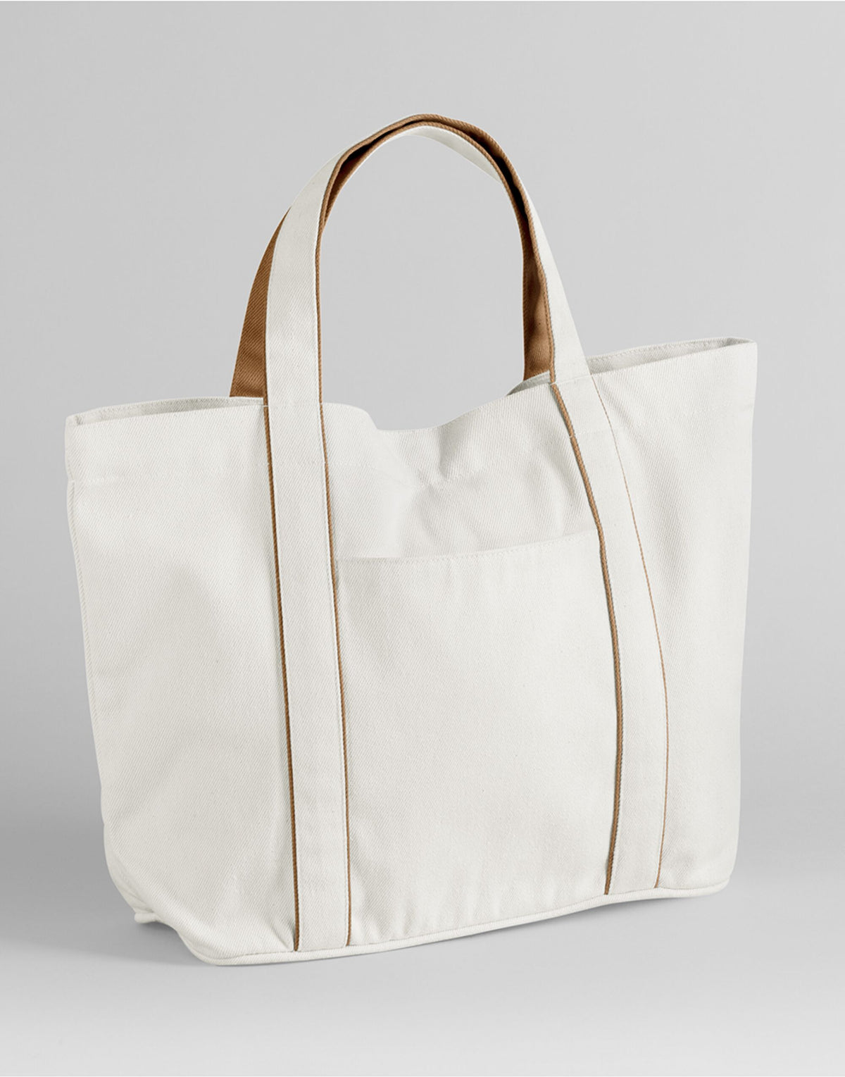 Westford Mill W950 Courtside Medium Tote - Soft White/Caramel