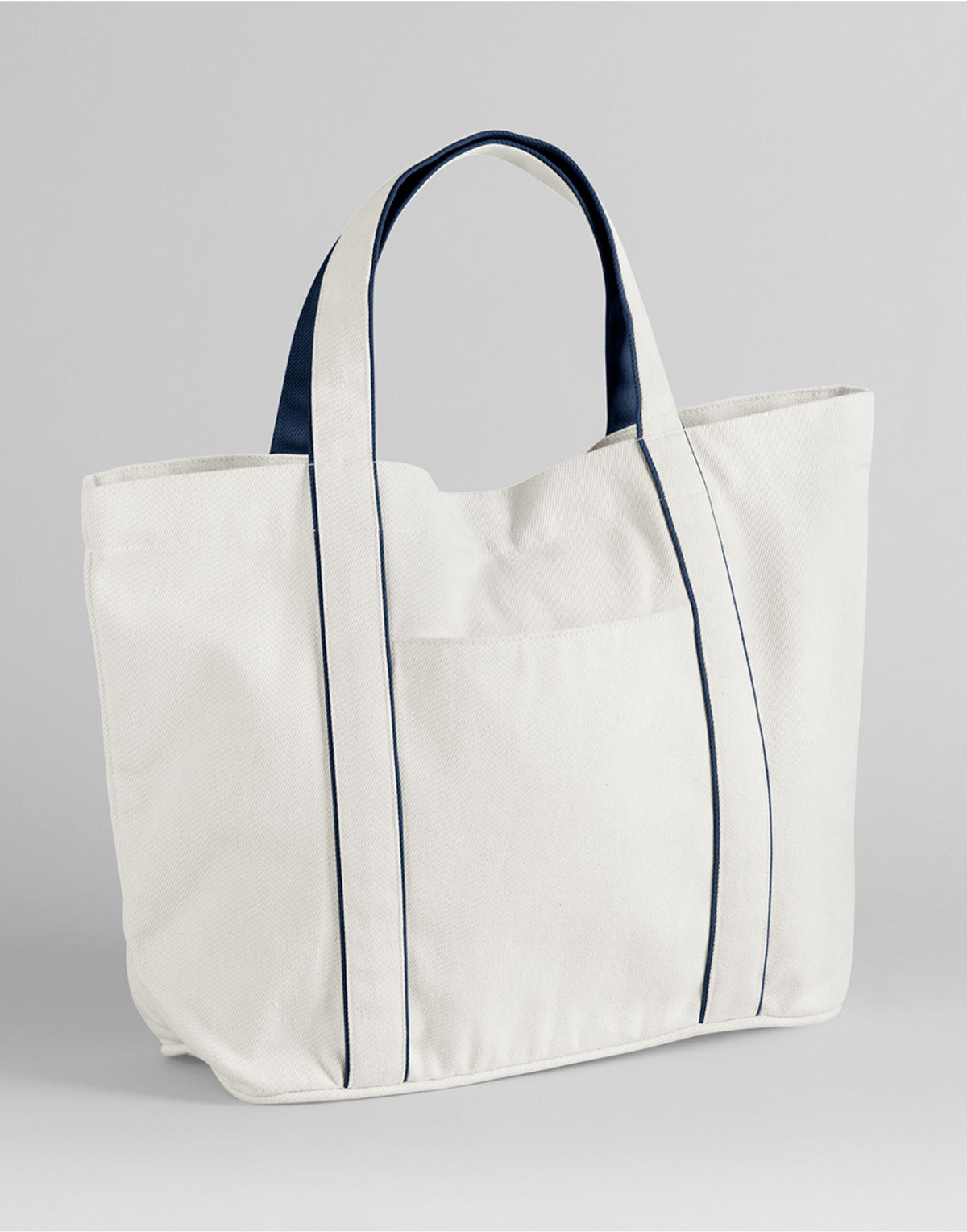 Westford Mill W950 Courtside Medium Tote - Soft White/French Navy