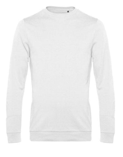 B&C WU01W B&amp;C Men's #Set In Sweatshirt - White