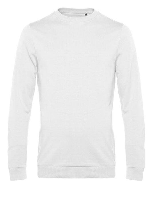 B&C WU01W B&amp;C Men's #Set In Sweatshirt - White