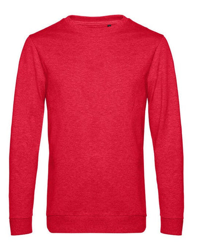 B&C WU01W B&amp;C Men's #Set In Sweatshirt - Heather Red