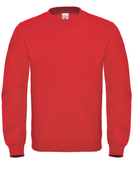 B&C WUI20 B&amp;C ID.002 Cotton Rich Sweatshirt - Red