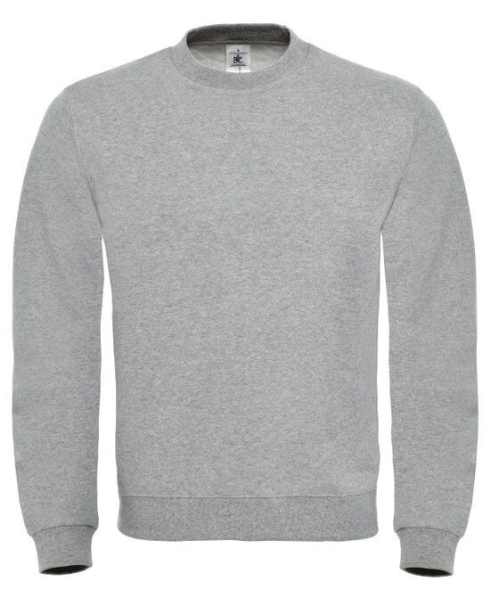 B&C WUI20 B&amp;C ID.002 Cotton Rich Sweatshirt - Heather Grey