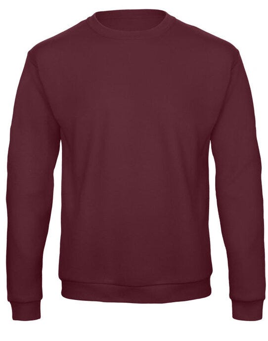 B&C WUI23 B&amp;C Unisex ID.202 50/50 Sweatshirt - Burgundy