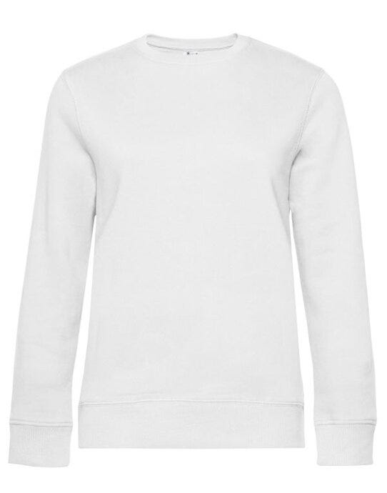 B&C WW01Q B&amp;C Women's QUEEN Crew Neck_° - White
