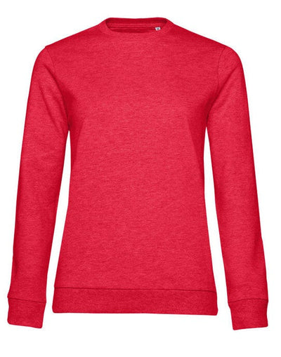 B&C WW02W B&amp;C Women's #Set In Sweatshirt - Heather Red