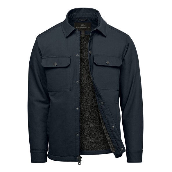Stormtech CJK-2M Men's Oxide Sherpa Canvas Jkt - Navy