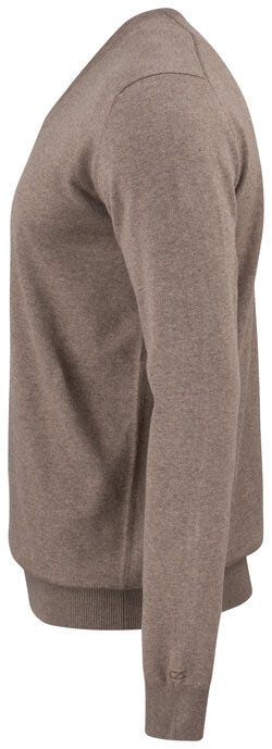 Cutter & Buck CB355418 C&amp;B Oakville V-Neck Sweater - Nougat Melange