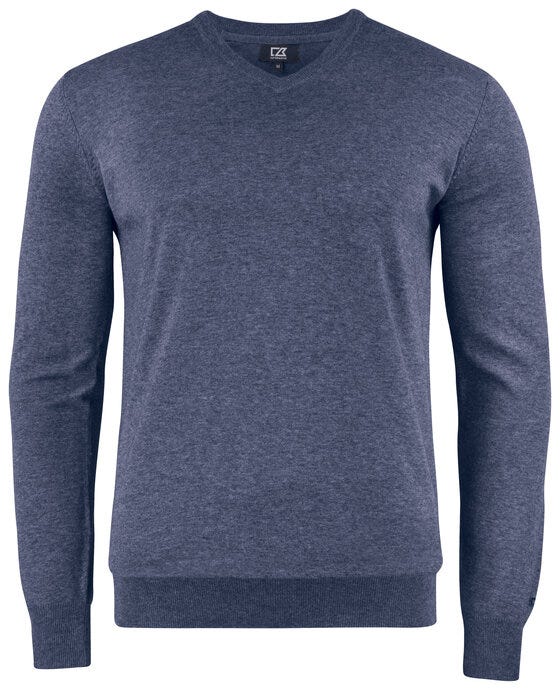 Cutter & Buck CB355418 C&amp;B Oakville V-Neck Sweater - Navy Melange