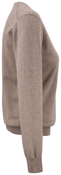 Cutter & Buck CB355419 C&amp;B Ladies Oakville V-Neck Sweater - Nougat Melange