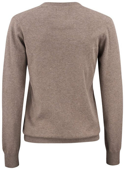 Cutter & Buck CB355419 C&amp;B Ladies Oakville V-Neck Sweater - Nougat Melange