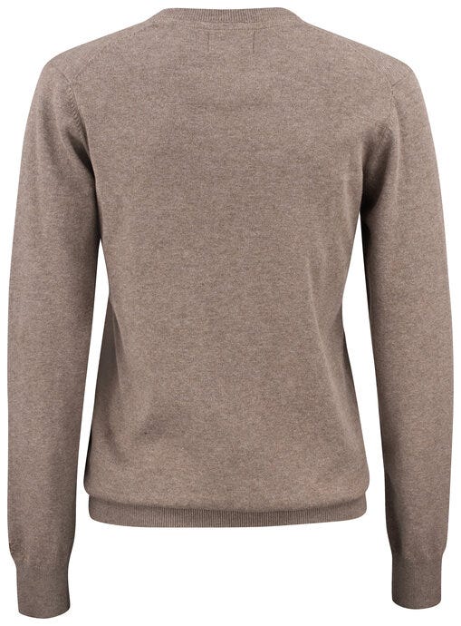 Cutter & Buck CB355419 C&amp;B Ladies Oakville V-Neck Sweater - Nougat Melange