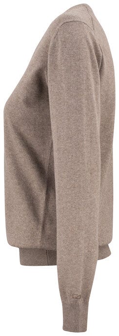 Cutter & Buck CB355419 C&amp;B Ladies Oakville V-Neck Sweater - Nougat Melange