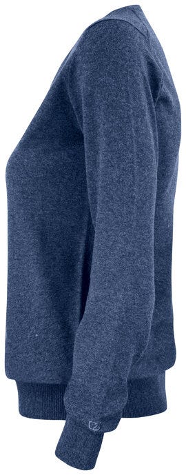 Cutter & Buck CB355419 C&amp;B Ladies Oakville V-Neck Sweater - Navy Melange