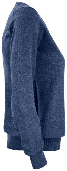 Cutter & Buck CB355419 C&amp;B Ladies Oakville V-Neck Sweater - Navy Melange