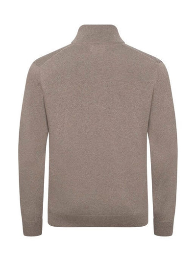 Cutter & Buck CB355428 C&amp;B Oakville Half Zip Sweater - Nougat Melange