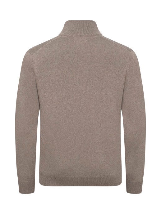 Cutter & Buck CB355428 C&amp;B Oakville Half Zip Sweater - Nougat Melange