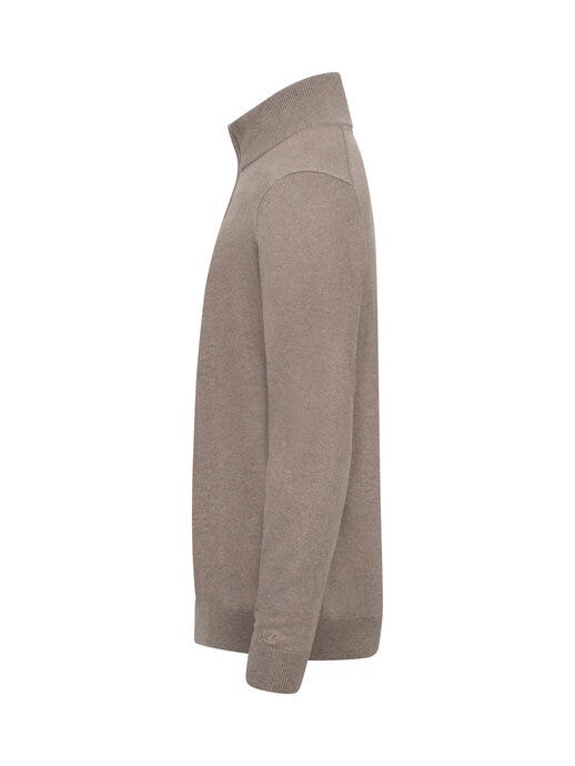 Cutter & Buck CB355428 C&amp;B Oakville Half Zip Sweater - Nougat Melange