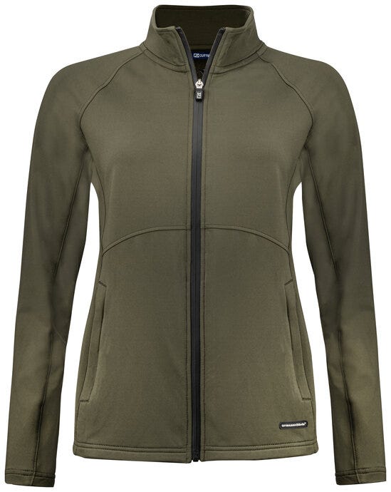 Cutter & Buck CB358421 C&amp;B Ladies Adapt Full Zip Jacket - Ivy Green