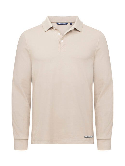 Cutter & Buck CB354438 C&amp;B Advantage Long Sleeve Polo - Beige