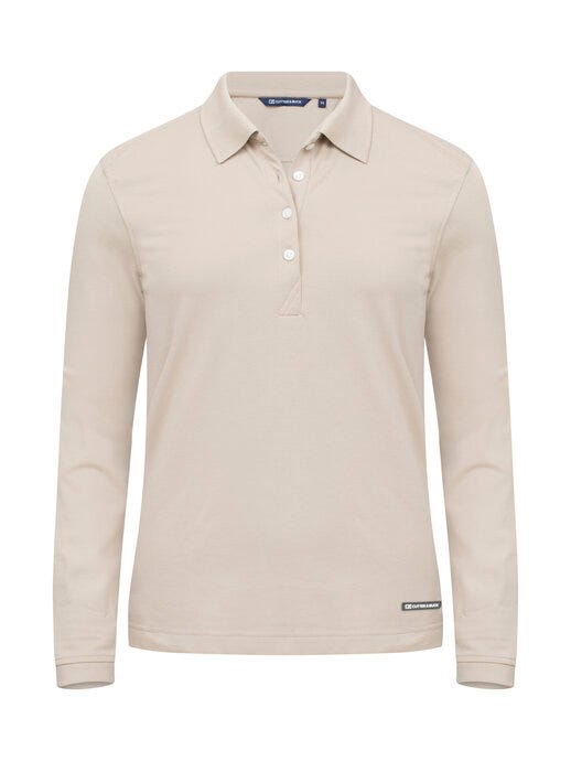 Cutter & Buck CB354439 C&amp;B Ladies Advantage Long Sleeve Polo - Beige
