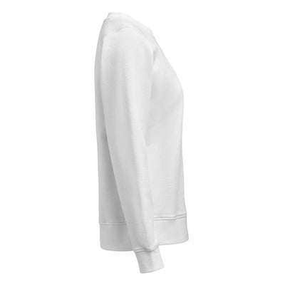 Printer Essentials PE2262074 Printer Ladies Softball Sweater - White