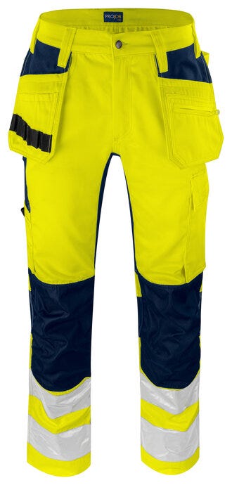 ProJob Workwear PJ646570 ProJob Prio 6570 Waispant Stretch Class2 - Yellow/Navy