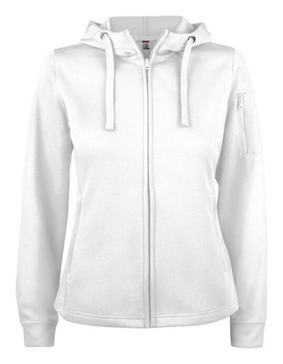 Clique CQ021015 Ladies Basic Active FZ Hoody - White