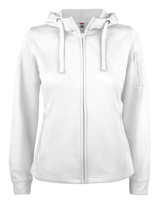 Clique CQ021015 Ladies Basic Active FZ Hoody - White
