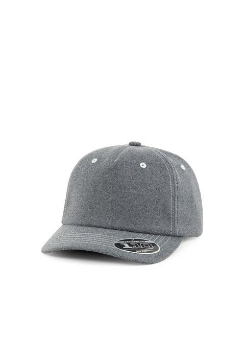 Flexfit 110UMW 110 Melton Wooly Serge - Heather/Charcoal