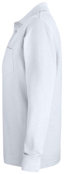 Clique CQ028235 Basic Pocket Polo L/S - White