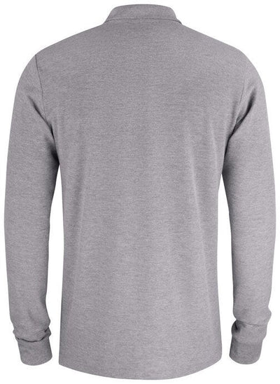Clique CQ028235 Basic Pocket Polo L/S - Grey Melange