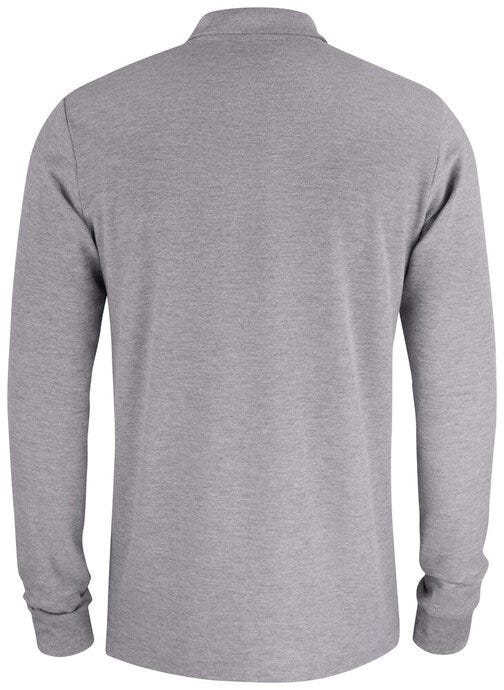 Clique CQ028235 Basic Pocket Polo L/S - Grey Melange