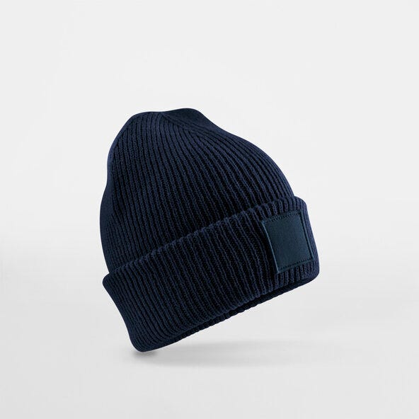 Beechfield B336B Kids Cuff Tonal Patch Beanie - French Navy