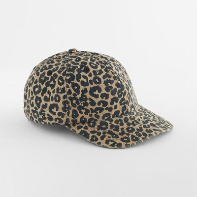 Beechfield B110 Leopard Print 6 Panel Cap - Vintage Leopard Print