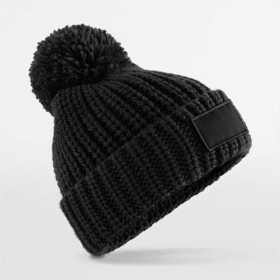 Beechfield B329 Toasty Patch Beanie - Black