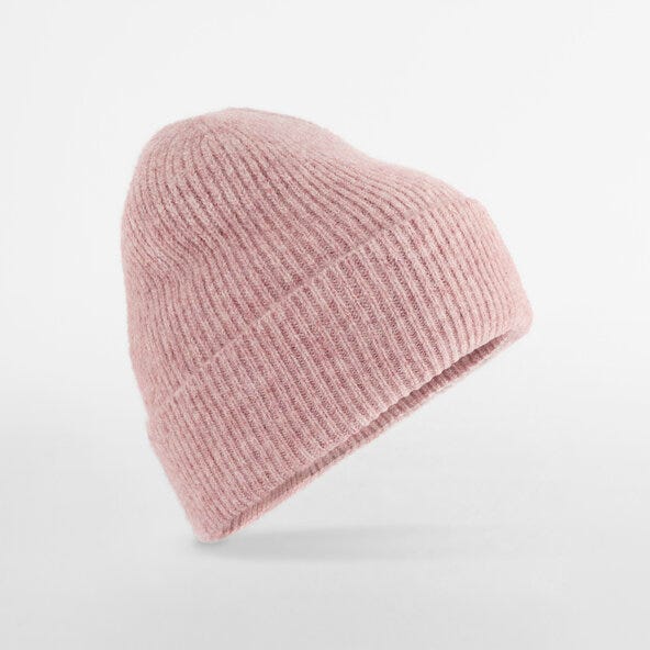 Beechfield B388 Wool Blend Beanie - Pink Marl