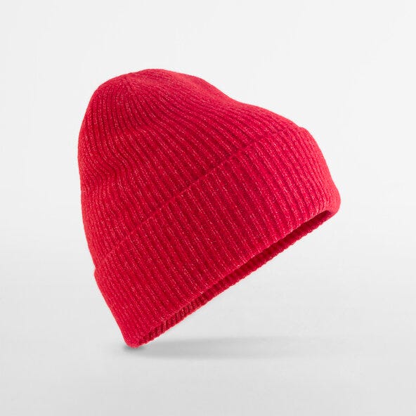 Beechfield B388 Wool Blend Beanie - Red Marl