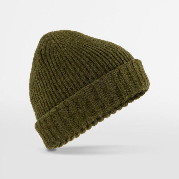 Beechfield B389 Stonefell Beanie - Green Marl