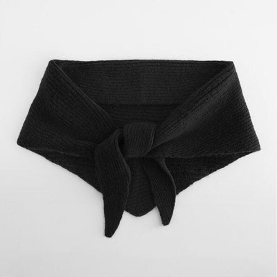Beechfield B402 Knitted Triangle Scarf - Black