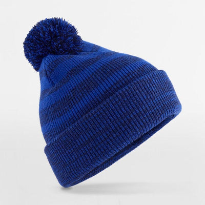 Beechfield B476 Team Stripe Beanie - Royal