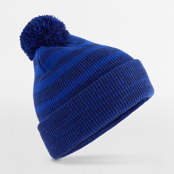 Beechfield B476 Team Stripe Beanie - Royal