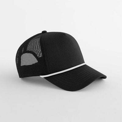 Beechfield B633 5 Panel Rope Trucker - Black/White
