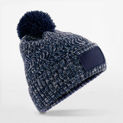 Beechfield B331 Ramble Patch Pom Beanie - STBLTW